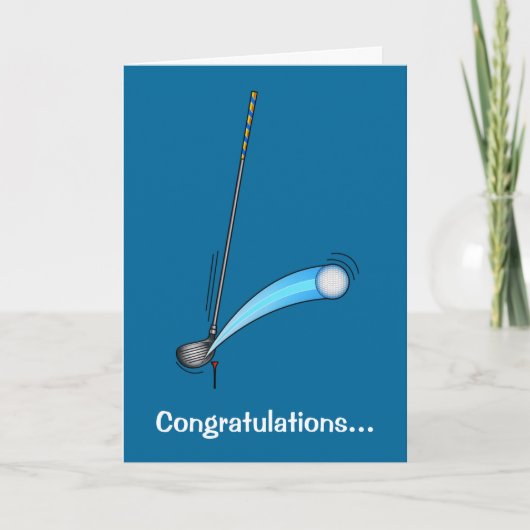 ゴルフゲームおめでとう カード (正面)