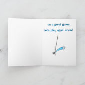 ゴルフゲームおめでとう カード (内部)