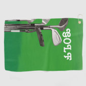 ゴルフゲームのパーソナライズカスタムゴルフタオル ゴルフタオル (横)