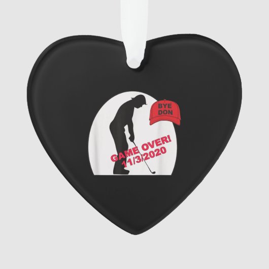 ゴルフゲームはおもしろいアンチトランプ オーナメント (正面)