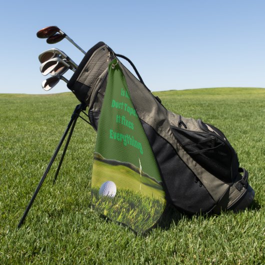 ゴルフゲームをタオルでパーソナライズ ゴルフタオル (グリーン)