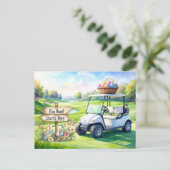 ゴルフコースでのイースター休暇 シーズンポストカード (スタンド正面)