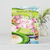 ゴルフコースでのゴルフ独身最後のパーティー 招待状 (スタンド正面)