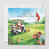 ゴルフコースでのサンタクリスマスパーティー シーズンカード (正面)