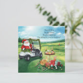 ゴルフコースでのサンタパーティークリスマス🎅⛳🎄 シーズンカード (スタンド正面)