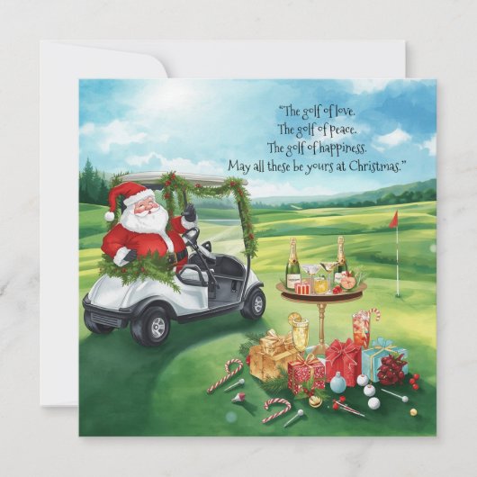 ゴルフコースでのサンタパーティークリスマス🎅⛳🎄 シーズンカード (正面)