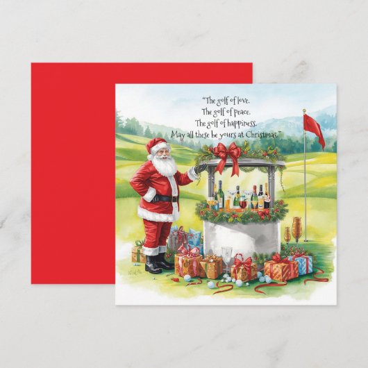 ゴルフコースでのサンタパーティー🎅⛳🎄 シーズンカード (正面/裏面)