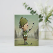 ゴルフコースで会おうぜ!バケーション ポストカード (スタンド正面)