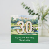 ゴルフコースで30歳の誕生日を祝おう カード (スタンド正面)