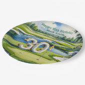 ゴルフコースで30歳の誕生日を祝おう ペーパープレート (アングル)