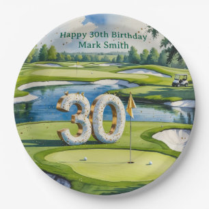 ゴルフコースで30歳の誕生日を祝おう ペーパープレート