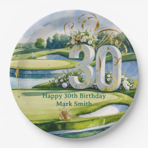 ゴルフコースで30歳の誕生日を祝おう ペーパープレート