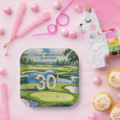 ゴルフコースで30歳の誕生日を祝おう ペーパープレート (パーティー)