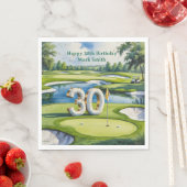 ゴルフコースで30歳の誕生日 スタンダードランチョンナプキン (インサイチュ)