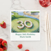 ゴルフコースで30歳の誕生日 スタンダードランチョンナプキン (インサイチュ)