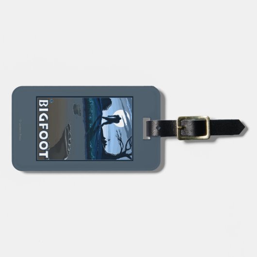 ゴルフコースによる大きい足の歩く ラゲッジタグ (正面横)