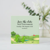 ゴルフコースのゴルフクロコダイルおもしろいパーティー 招待状 (スタンド正面)