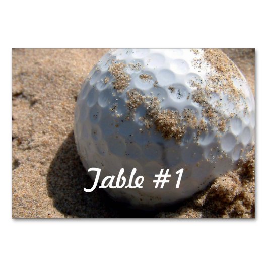 ゴルフコースのデザイン テーブルナンバー (正面)