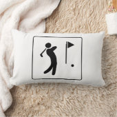 ゴルフコースのピクトグラム ランバークッション (ブランケット)