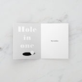 ゴルフコースのホールインワン小型グリーティングカード カード (内部)