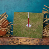 ゴルフコースのホール フォトプラーク (側面)