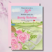ゴルフコースのボタン 70歳の誕生日パーティー