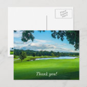 ゴルフコースの夏　感謝 ポストカード (正面/裏面)