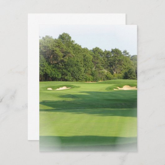 ゴルフコースの招待状 招待状 (正面/裏面)