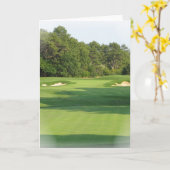 ゴルフコースの挨拶状 カード (黄色い花)