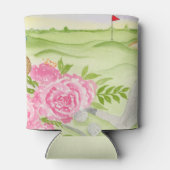 ゴルフコースの水彩牡丹 缶クーラー (裏面)