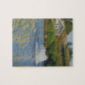 ゴルフコースの池と噴水 ジグソーパズル (横)