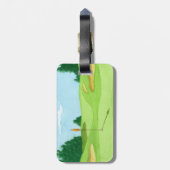 ゴルフコースの緑 ラゲッジタグ (裏面縦)