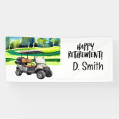 ゴルフコースの背景を持つゴルフリタイア 横断幕 (横)