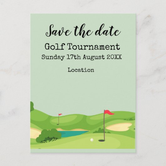ゴルフコースの背景 ポストカード (正面)