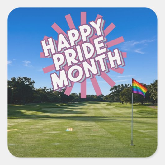 ゴルフコースの虹テーマにGolf Pride スクエアシール (正面)