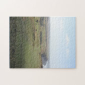 ゴルフコースの風景の写真を覆う海景色 ジグソーパズル (横)