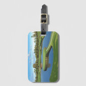 ゴルフコースは荷物預かり証を緑にする ラゲッジタグ (正面縦)