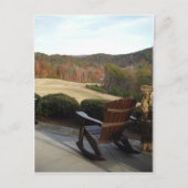 ゴルフコースを見下ろすデッキチェア ポストカード (正面)