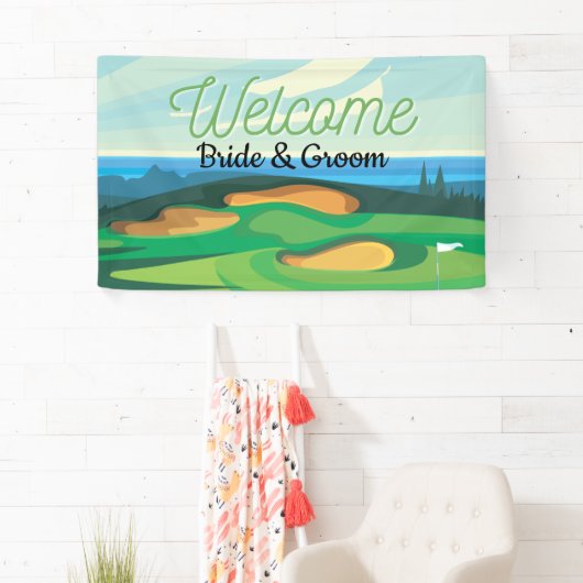 ゴルフコースウェルカム結婚ズ 横断幕 (インサイチュ)