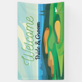 ゴルフコースウェルカム結婚ズ 横断幕 (縦)