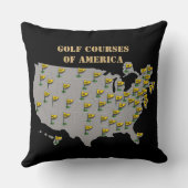 ゴルフコースオブアメリカマップ装飾用クッション クッション (裏面)