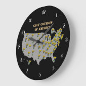 ゴルフコースオブアメリカ地図ウォールクロック ラージ壁時計 (傾斜)