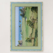 ゴルフコースオンビーチパームツリー ジグソーパズル (縦)