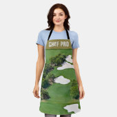 ゴルフコースカスタマイズ全プリントシェフのエプロン エプロン (着用した状態)