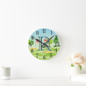 ゴルフコースカスタムモノグラム ラウンド壁時計 (ホーム)