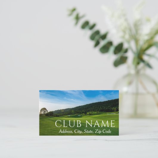 ゴルフコースカントリークラブフィールドグリーンクラッシーモダン 名刺 (スタンド正面)