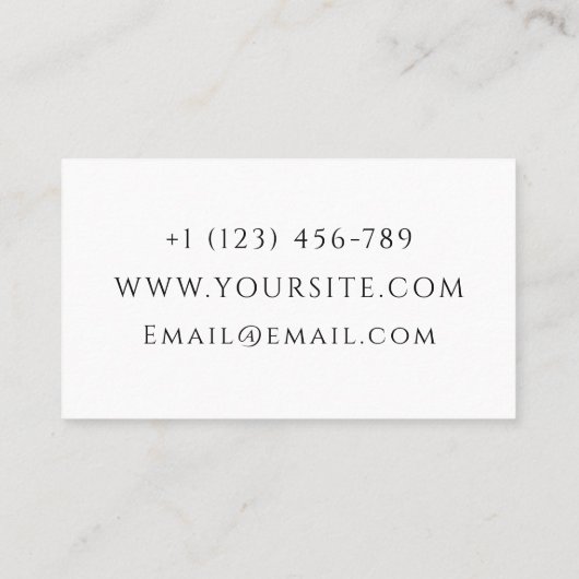 ゴルフコースカントリークラブフィールドグリーンクラッシーモダン 名刺 (裏面)