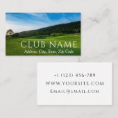 ゴルフコースカントリークラブフィールドグリーンクラッシーモダン 名刺 (正面/裏面)