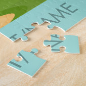 ゴルフコースカートフィールド旗景観カスタム文字 ジグソーパズル (側面)