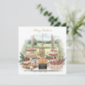 ゴルフコースクラブハウスからゴルフメリークリスマス シーズンカード (スタンド正面)